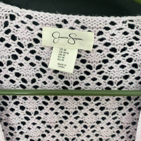 Jessica Simpson Flouncy Knit Open Cardigan. Size M - Picture 5 of 9